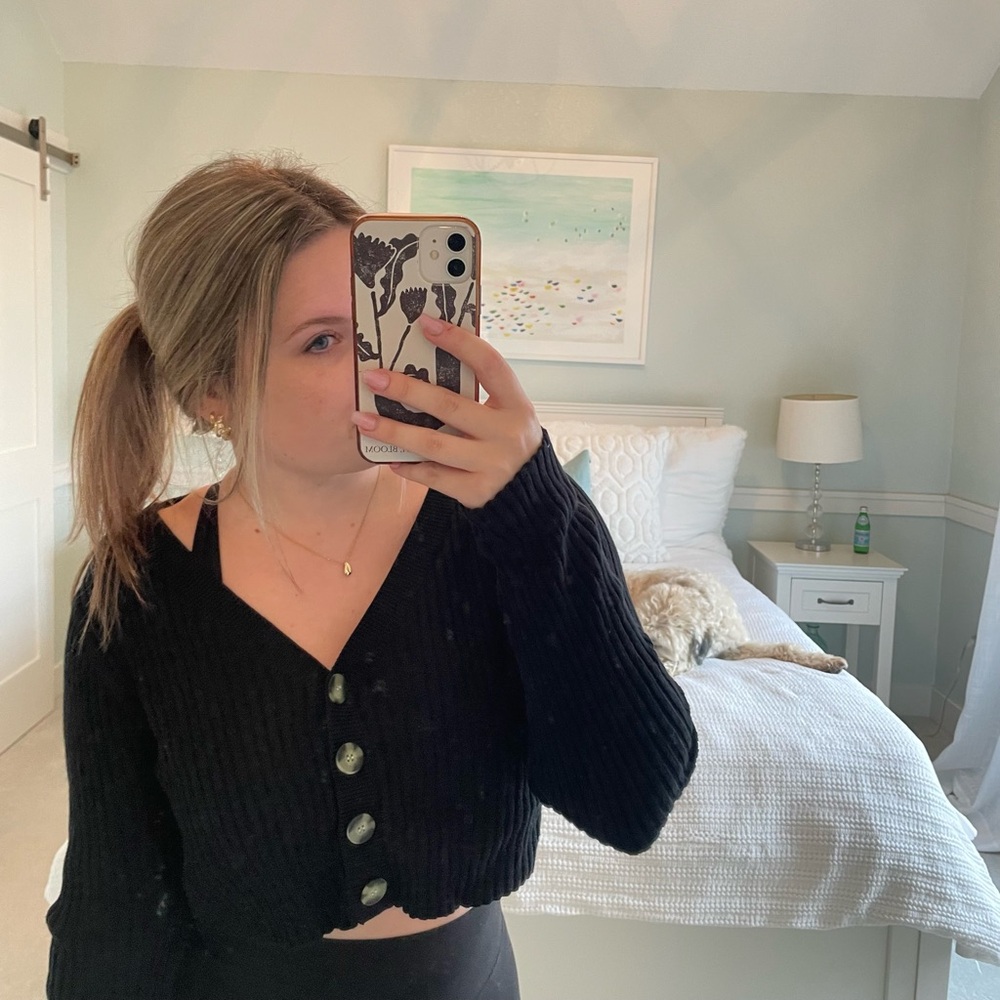 BP Black Ribbed Knit Sweater XS
